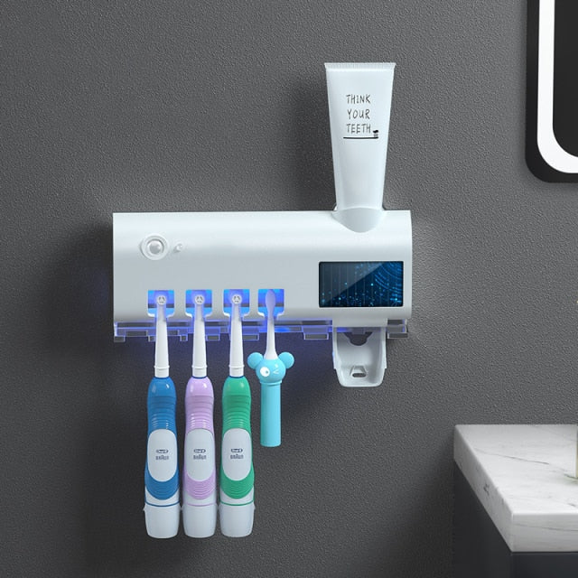 UV Toothbrush and Toothpaste Dispenser