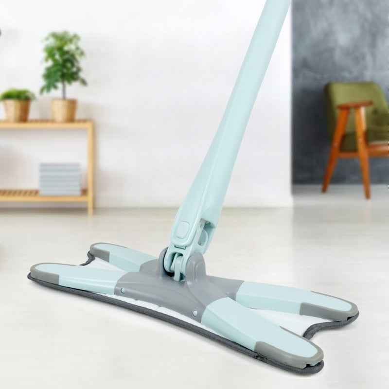 X-type Floor Mop with 3pcs Reusable Microfiber