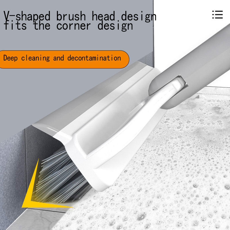 Magic Broom 2 1 V-shaped Crevice Brush Rotating Bathroom Crevice